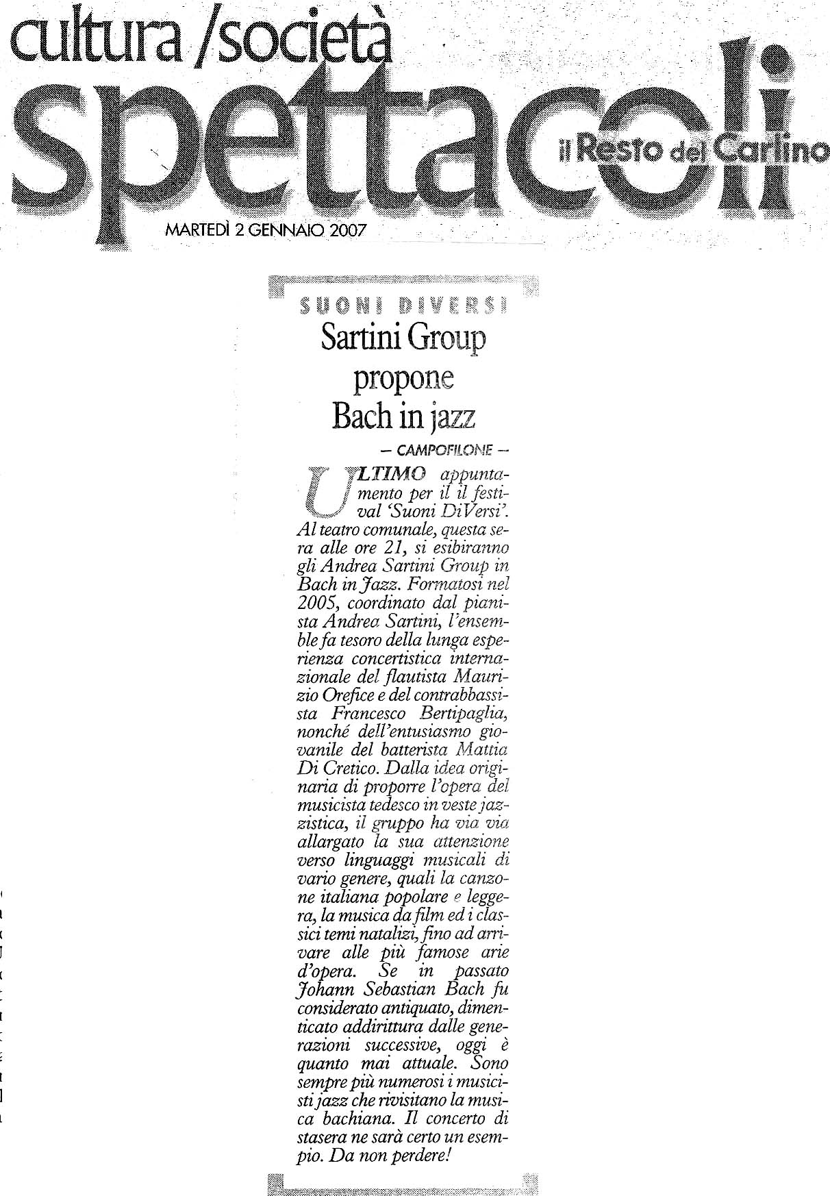 1 gennaio 2007