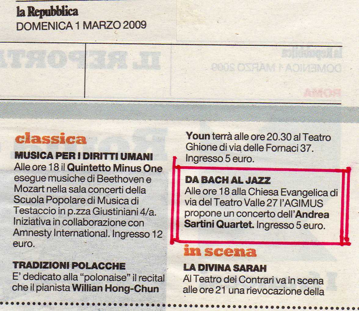 1 marzo 2009