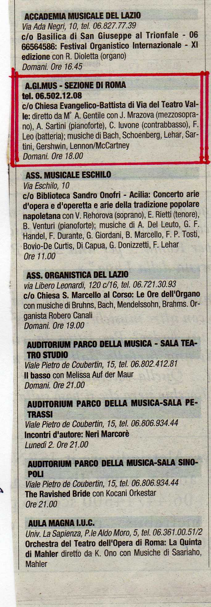 1 marzo 2009