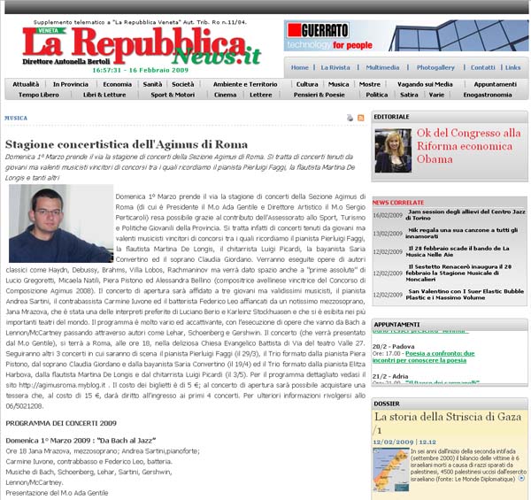 1 marzo 2009